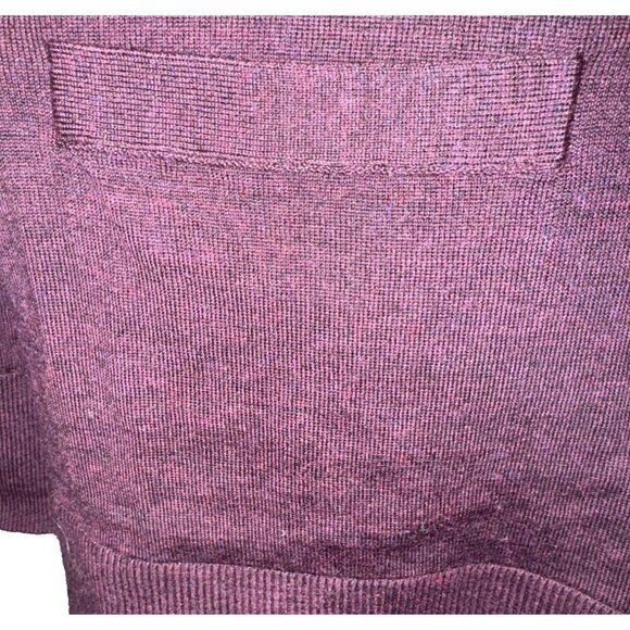 Banana Republic Cardigan 100% Merino Wool V-Neck burgundy Button Womens Sz Small - Picture 7 of 15
